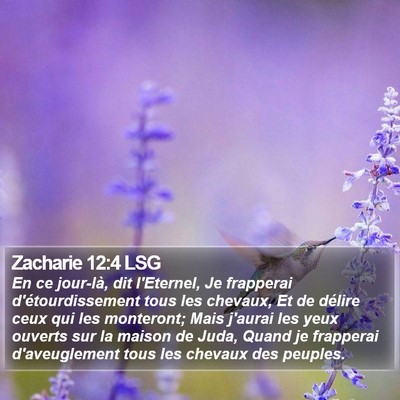 Zacharie 12:4 LSG Bible Verse Image