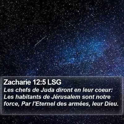 Zacharie 12:5 LSG Bible Verse Image