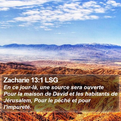 Zacharie 13:1 LSG Bible Verse Image