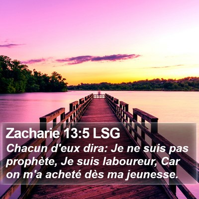 Zacharie 13:5 LSG Bible Verse Image