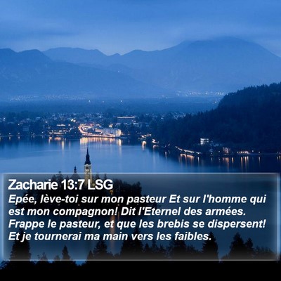 Zacharie 13:7 LSG Bible Verse Image