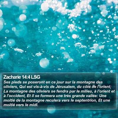 Zacharie 14:4 LSG Bible Verse Image