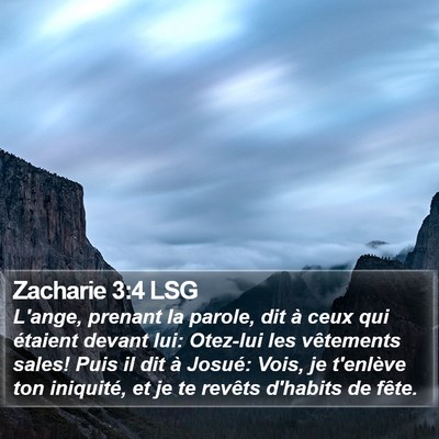 Zacharie 3:4 LSG Bible Verse Image