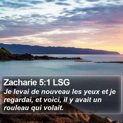 Zacharie 5:1 LSG Bible Verse Image