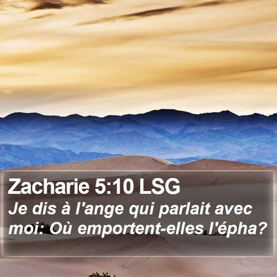 Zacharie 5:10 LSG Bible Verse Image