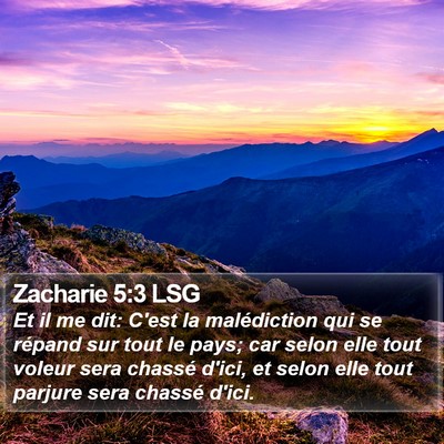 Zacharie 5:3 LSG Bible Verse Image