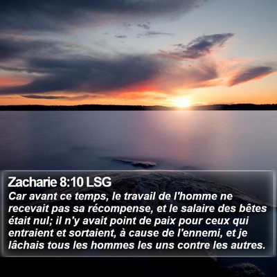 Zacharie 8:10 LSG Bible Verse Image