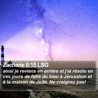 Zacharie 8:15 LSG Bible Verse Image