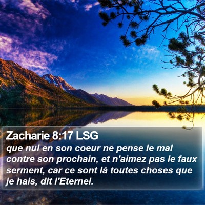 Zacharie 8:17 LSG Bible Verse Image