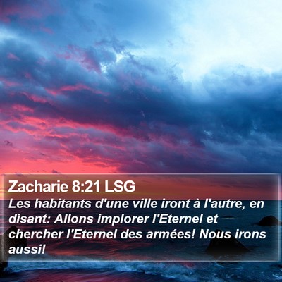 Zacharie 8:21 LSG Bible Verse Image