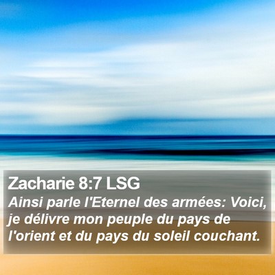 Zacharie 8:7 LSG Bible Verse Image