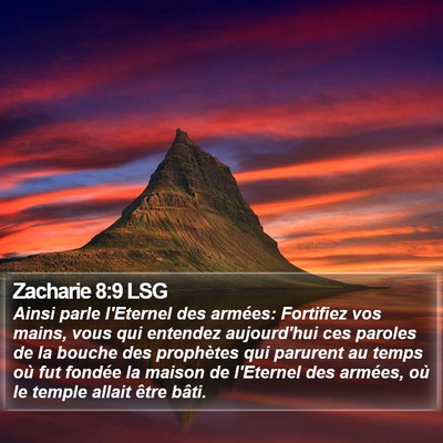 Zacharie 8:9 LSG Bible Verse Image