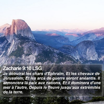 Zacharie 9:10 LSG Bible Verse Image