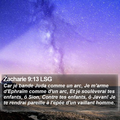 Zacharie 9:13 LSG Bible Verse Image