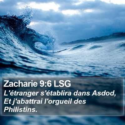 Zacharie 9:6 LSG Bible Verse Image