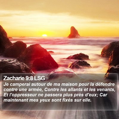 Zacharie 9:8 LSG Bible Verse Image