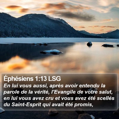 Éphésiens 1:13 LSG Bible Verse Image