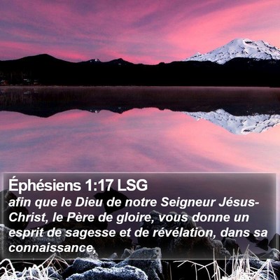 Éphésiens 1:17 LSG Bible Verse Image
