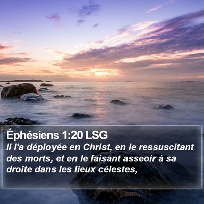 Éphésiens 1:20 LSG Bible Verse Image