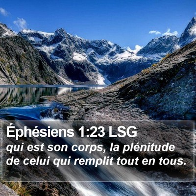 Éphésiens 1:23 LSG Bible Verse Image