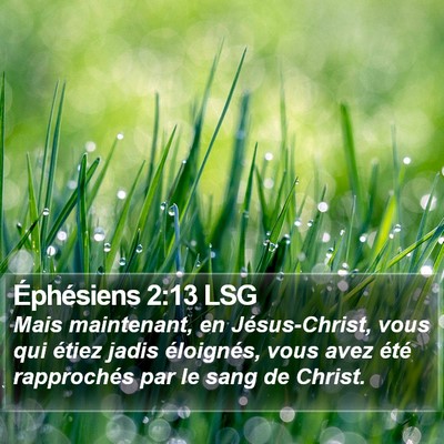 Éphésiens 2:13 LSG Bible Verse Image