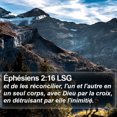 Éphésiens 2:16 LSG Bible Verse Image