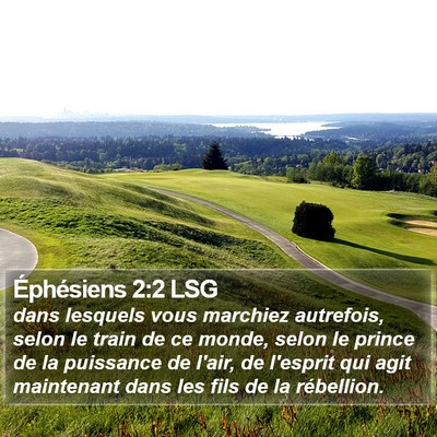 Éphésiens 2:2 LSG Bible Verse Image