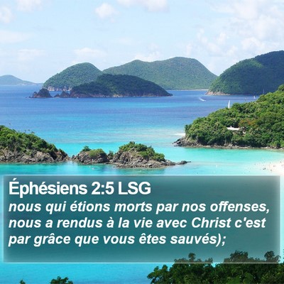 Éphésiens 2:5 LSG Bible Verse Image