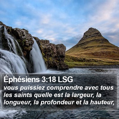 Éphésiens 3:18 LSG Bible Verse Image