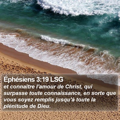 Éphésiens 3:19 LSG Bible Verse Image