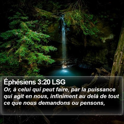 Éphésiens 3:20 LSG Bible Verse Image