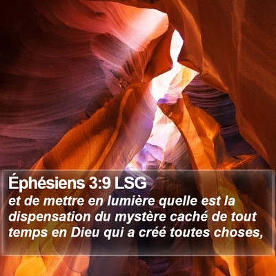 Éphésiens 3:9 LSG Bible Verse Image