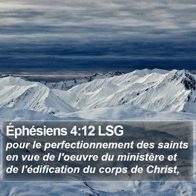 Éphésiens 4:12 LSG Bible Verse Image