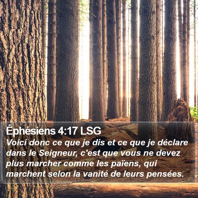 Éphésiens 4:17 LSG Bible Verse Image