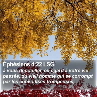 Éphésiens 4:22 LSG Bible Verse Image