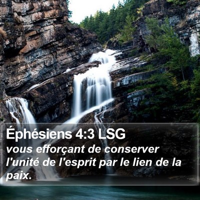 Éphésiens 4:3 LSG Bible Verse Image