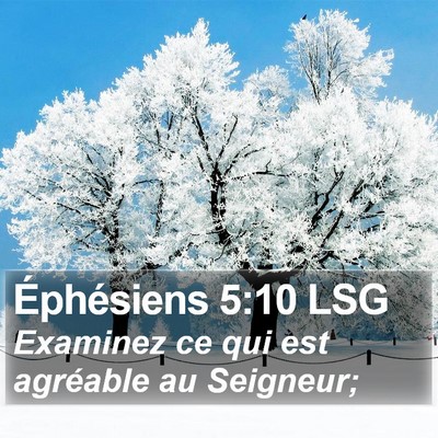 Éphésiens 5:10 LSG Bible Verse Image
