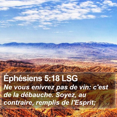 Éphésiens 5:18 LSG Bible Verse Image