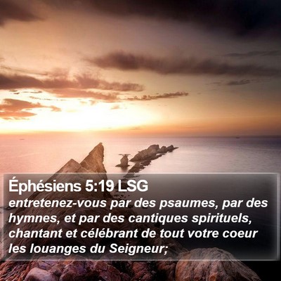 Éphésiens 5:19 LSG Bible Verse Image