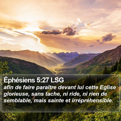 Éphésiens 5:27 LSG Bible Verse Image