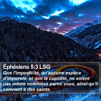 Éphésiens 5:3 LSG Bible Verse Image