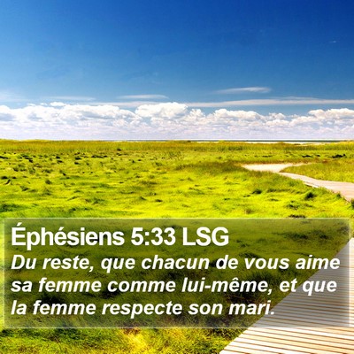 Éphésiens 5:33 LSG Bible Verse Image