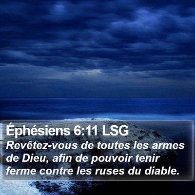 Éphésiens 6:11 LSG Bible Verse Image