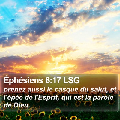Éphésiens 6:17 LSG Bible Verse Image