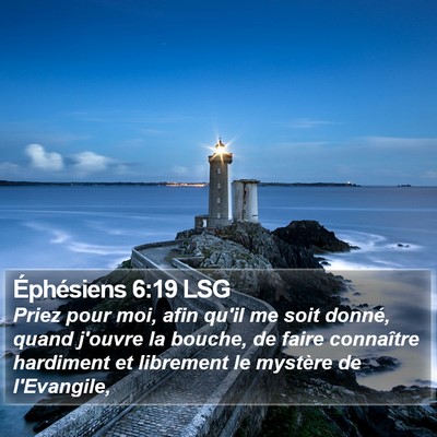 Éphésiens 6:19 LSG Bible Verse Image