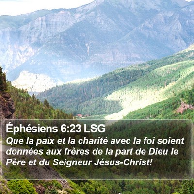 Éphésiens 6:23 LSG Bible Verse Image