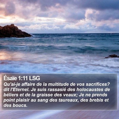 Ésaïe 1:11 LSG Bible Verse Image