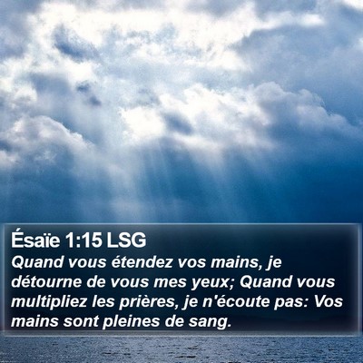 Ésaïe 1:15 LSG Bible Verse Image