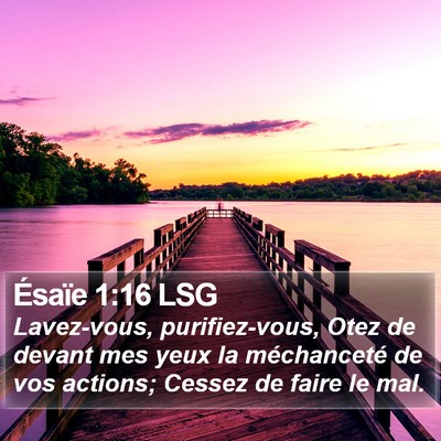 Ésaïe 1:16 LSG Bible Verse Image