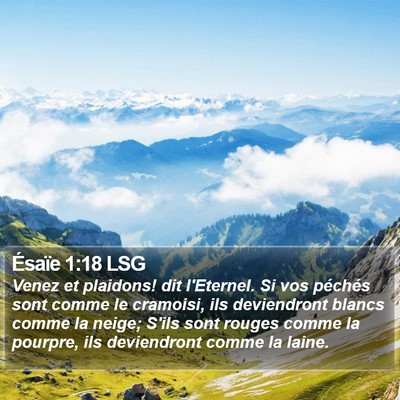Ésaïe 1:18 LSG Bible Verse Image